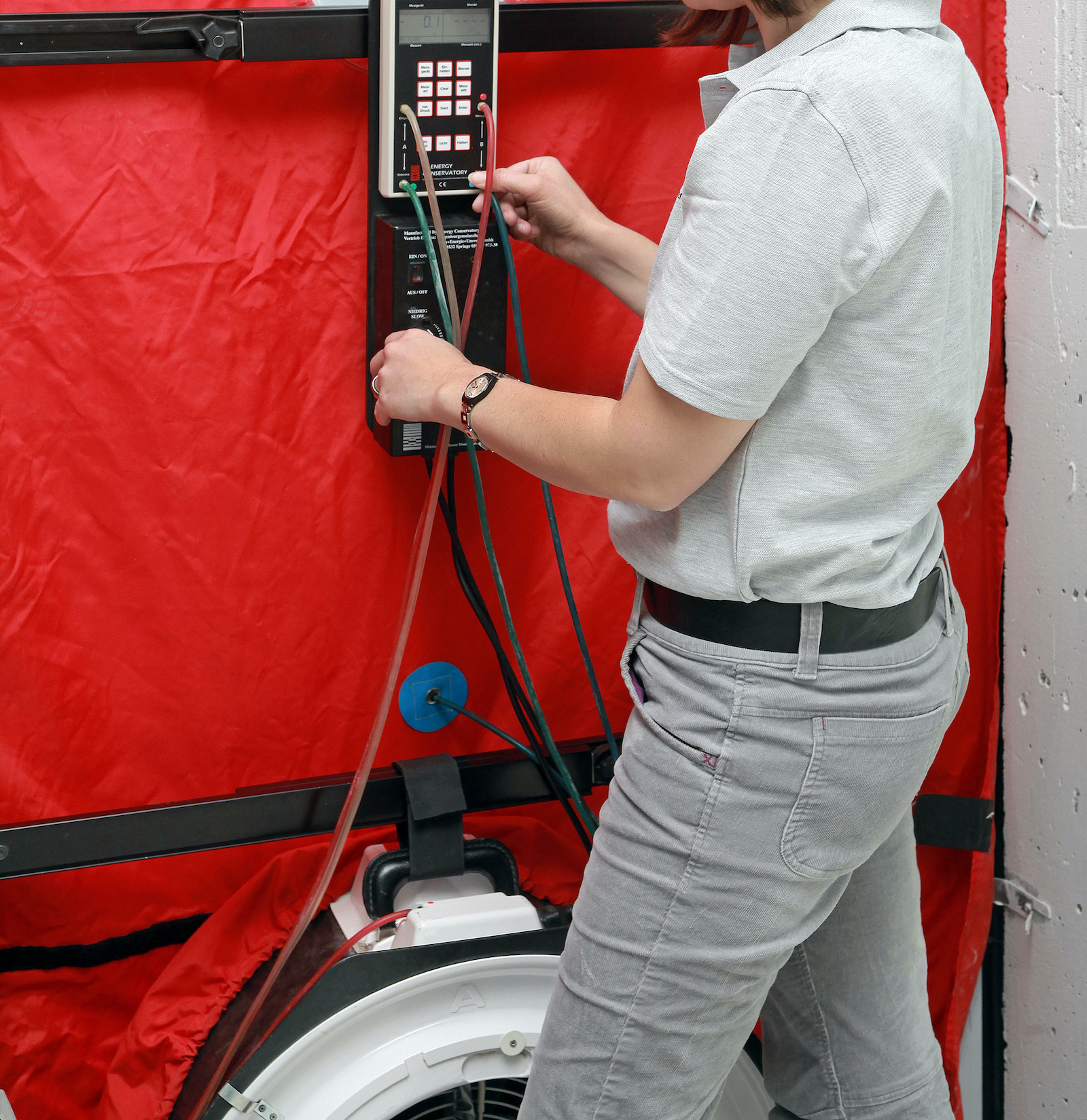 Blower-Door-Test Messung